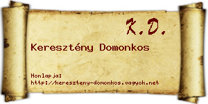 Keresztény Domonkos névjegykártya